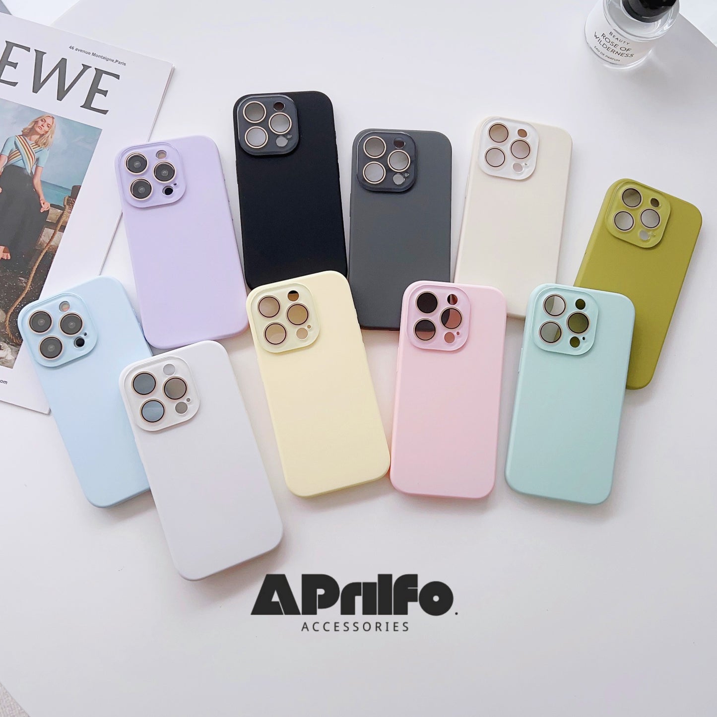 High-end liquid small window mobile phone case, no logo, washable, durable, no yellowing, lens protection liquid small window no logo